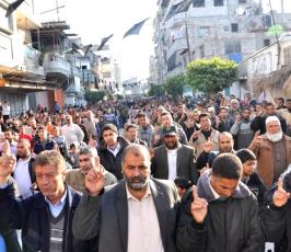 مهرجان حاشد لحركة الجهاد احتفالاً بمعركة بشائر الانتصار بالوسطى