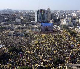 جماهير حاشدة فى مهرجان الانطلاقة 48 لحركة فتح بغزة