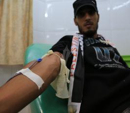حركة  فتح  تنظم حملة التبرع بالدم ل ‫(1)‬ ‫‬
