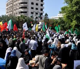 مسيرات بغزة مع الشهيد جرادات