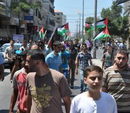 غزة: جماهير حاشدة تشارك بمسيرة يوم القدس العالمي