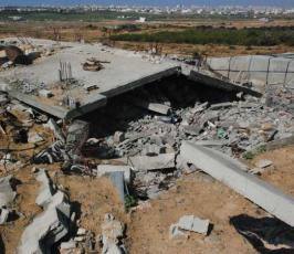 عدسة فلسطين اليوم تلتقط مشاهد من اثار الدمار الاسرائيلي على جحر الديك وسط القطاع