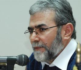 بالصور : الأستاذ زياد النخالة نائب الأمين العام لحركة الجهاد الإسلامي  يلقي محاضرة بمخيم اليرموك