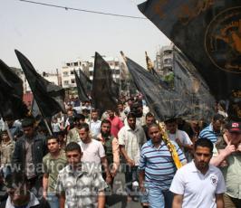 عدسة « فلسطين اليوم » ترافق كوادر وأنصار الجهاد الإسلامي في مسيرات النكبة 
