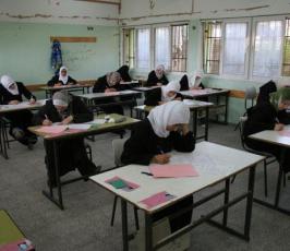 عدسة « فلسطين اليوم » ترافق طلبة الثانوية العامة بقطاع غزة في أول يوم للامتحانات