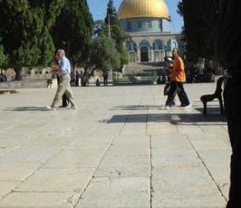 عدسة « فلسطين اليوم » ترصد تدنيس عشرات اليهود لباحات المسجد الأقصى 