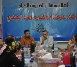 بالصور::الدكتور محمد الهندى عضو المكتب السياسى للجهاد الإسلامى يلتقى عددا من الإعلاميين