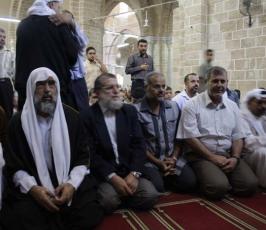 بالصورة قيادات الجهاد الاسلامي تشارك في تشييع ثلاثة شهداء من سرايا القدس
