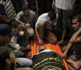 بالصورة قيادات الجهاد الاسلامي تشارك في تشييع ثلاثة شهداء من سرايا القدس