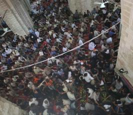 بالصورة قيادات الجهاد الاسلامي تشارك في تشييع ثلاثة شهداء من سرايا القدس