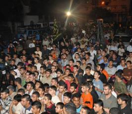 مسيرة جماهيرية لحركة الجهاد الإسلامي تنديدا بما يجري في المسجد الأقصى