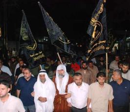 بالصور:: مسيرة حاشدة نظمتها حركة الجهاد الاسلامى نصرة للمسجد الاقصى بالوسطى