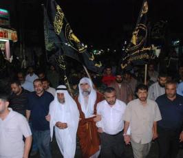 بالصور:: مسيرة حاشدة نظمتها حركة الجهاد الاسلامى نصرة للمسجد الاقصى بالوسطى