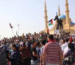 فلسطينيو « نهر البارد » يعتصمون في بيروت للإسراع بالإعمار 