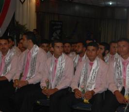 جانب من العرس الجماعي الذي نظمته الهيئة الخيرية لأبناء شهداء الحرب على غزة 