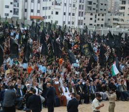 بالصور:: عشرات الآلاف من جماهير الجهاد تحتشد في المهرجان السنوي الرابع عشر في ذكرى استشهاد مؤسسها الدكتور فتحي الشقاقي