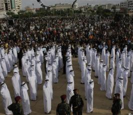 بالصور : سيول بشرية تشارك في مهرجان انطلاقة الجهاد الإسلامي الجهادية