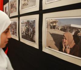 بالصور:: معرض الفاخورة بذكرى الحرب على غزة بالشمال