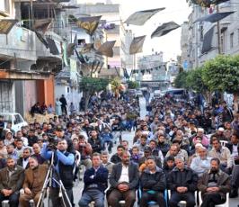 مهرجان حاشد لحركة الجهاد احتفالاً بمعركة بشائر الانتصار بالوسطى
