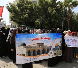 الجهاد بغزة تنظم وقفة إسناد للمرابطين في الأقصى ‫(30597521)‬ ‫‬
