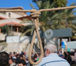 أهالي الشهداء يعلقون أنفسهم بمشانق  ‫(29417870)‬ ‫‬