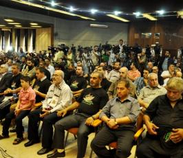 مهرجان حاشد بذكرى وفاء الاحرار وتحرير الاسرى بمركز رشاد الشوا بغزة