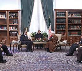 تقرير مصور : وفد من«  الجهاد » برئاسة الأمين العام د.رمضان شلح يلتقي الرئيس الإيراني 