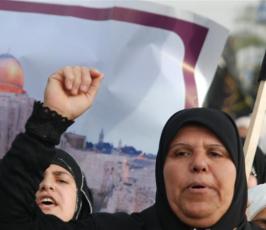 تقرير مصور:: مسيرة نسائية لحركة الجهاد نصرة للقدس بمدينة غزة