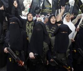 تقرير مصور:: مسيرة نسائية لحركة الجهاد نصرة للقدس بمدينة غزة