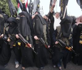 تقرير مصور:: مسيرة نسائية لحركة الجهاد نصرة للقدس بمدينة غزة