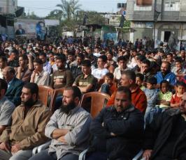بالصور::حركة الجهاد الاسلامى تنظم مهرجان الوفاء للأقصى وللشهداء بالوسطى