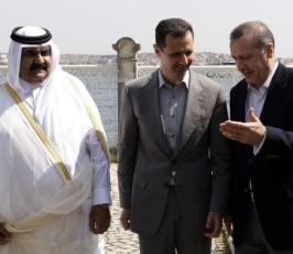 بالصور : القمة الثلاثة « أردوغان الأسد  » حمد " في تركيا 