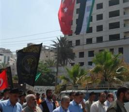بالصور: مسيرات غاضبة لحركة الجهاد تنديداً بالإعتداءات على إسطول الحرية