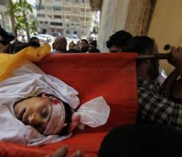 بالصور : تشييع أربعة شهداء من كتائب الأقصى في مدينة غزة