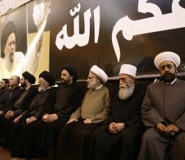 بالصور : السيد حسن نصر الله في وداع العلامة محمد حسين فضل الله