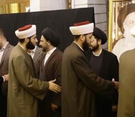 بالصور : السيد حسن نصر الله في وداع العلامة محمد حسين فضل الله