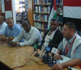 بالصور: مؤتمر لوفد أطباء سودانيبن  بمستشفى الشفاء بغزة 