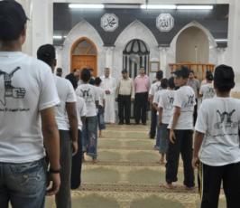 بالصور: قيادة حركة الجهاد فى زيارة ميدانية لهم لمخيمات شهداء إسطول الحرية