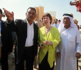 بالصور:كاثرين اشتون رئيس الشؤون الخارجية فى الاتحاد الاوروبى خلال زيارتها لغزة