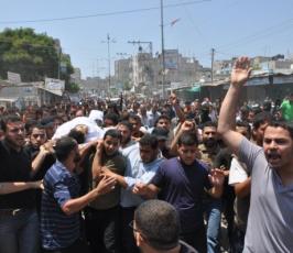 بالصور:تشييع الشهيد حاتم البردويل ابن سرايا القدس من محافظة خانيونس‎