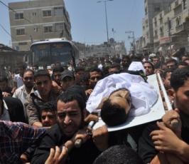 بالصور:تشييع الشهيد حاتم البردويل ابن سرايا القدس من محافظة خانيونس‎