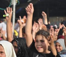 بالصور: حركة الجهاد تنظم مهرجان البسمة رغم المحنة على شاطئ بحر غزة