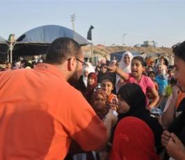 بالصور: حركة الجهاد تنظم مهرجان البسمة رغم المحنة على شاطئ بحر غزة