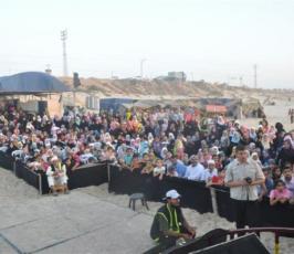 بالصور: حركة الجهاد تنظم مهرجان البسمة رغم المحنة على شاطئ بحر غزة