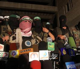 بالصور : المؤتمر الصحفي للفصائل الفلسطينية المسلحة والإعلان عن غرفة عمليات مشتركة 