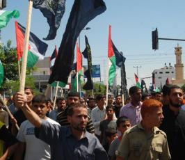 بالصور:حركة الجهاد وفصائل المقاومة تخرجان بمسيرة جماهيرية حاشدة «  بيوم القدس العالمى »
