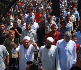 بالصور:حركة الجهاد وفصائل المقاومة تخرجان بمسيرة جماهيرية حاشدة «  بيوم القدس العالمى »