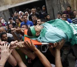 بالصور : تشييع جثمان الشهيد شلباية في طولكرم 