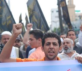 بالصور: مسيرة للجهاد وخيمة اعتصام تضامناً مع الأسرى