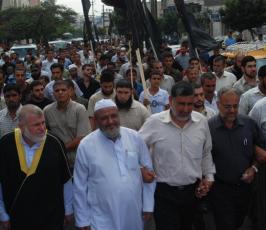 بالصور: مسيرة للجهاد وخيمة اعتصام تضامناً مع الأسرى